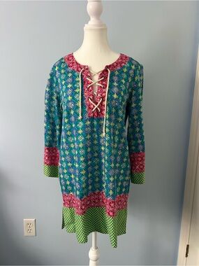 Sperry Floral Print Multicolor Top - Pink & Teal